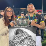 TJ Perenara and his wife Greer