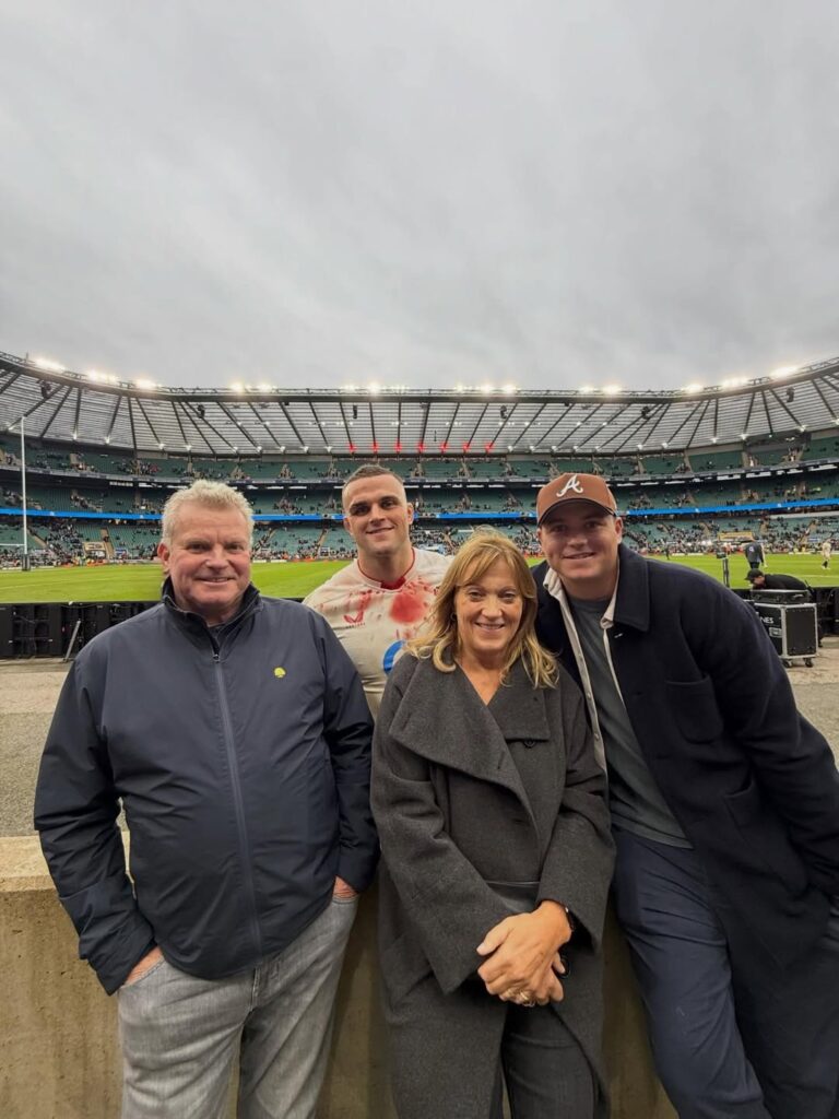 Ben Earl, his father, David, his mother Belinda and his young brother, James