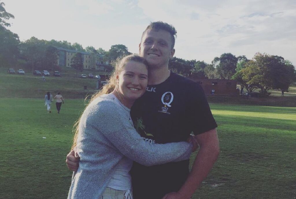 Angus Bell and his girlfriend