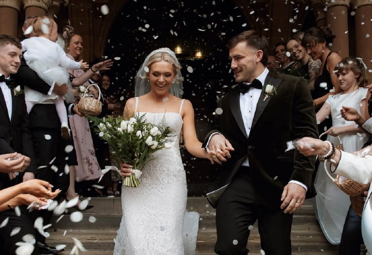 Ollie Sleightholme wife Lucy wedding