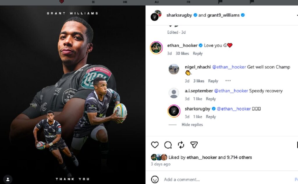 Ethan Hooker Farewell Grant Williams