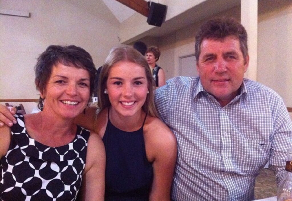 Alice Marshall and her parents