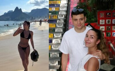 Louis Bielle-Biarrey and his girlfriend during a vacation