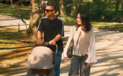 Ange Capuozzo, Emma Deveza and their baby