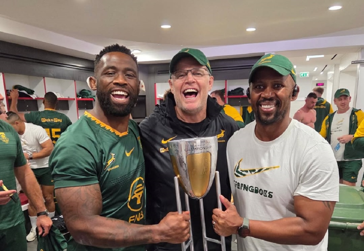 Springboks Rassie Erasmus dance