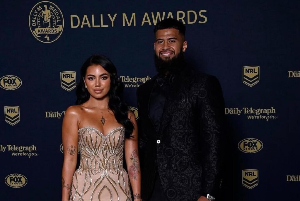 Payne Haas and his partner, Leilani Mohenoa