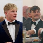 Northampton Saints player during an awards night