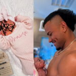 Stephen Crichton and his baby