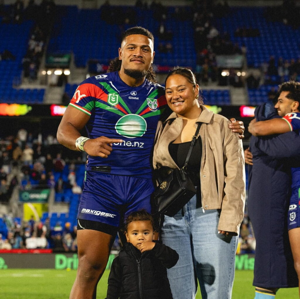 Demitric Vaimauga, his partner Ronise Teraitua and their son