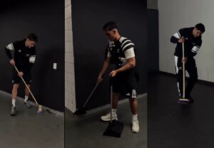 All Blacks clean dressing room