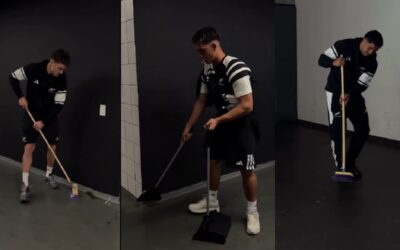 All Blacks clean dressing room