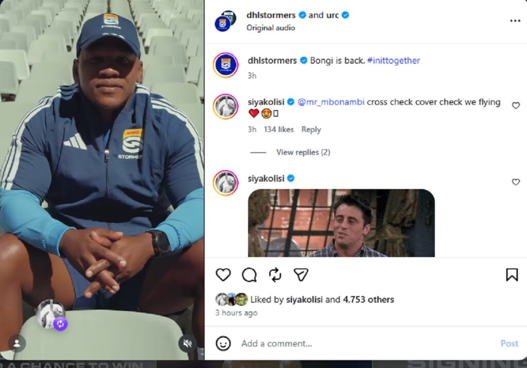 Siya Kolisi Bongi Mbonambi Stormers